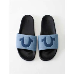 True Religion Denim Slides Mens
