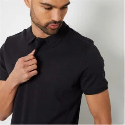 Threadbare Cotton Polo Shirt With Herringbone Detail Collar -House Of Fraser Shop 29134203 l a3