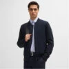 Boss P-Eflano Regular-Fit Knitted Bomber Jacket