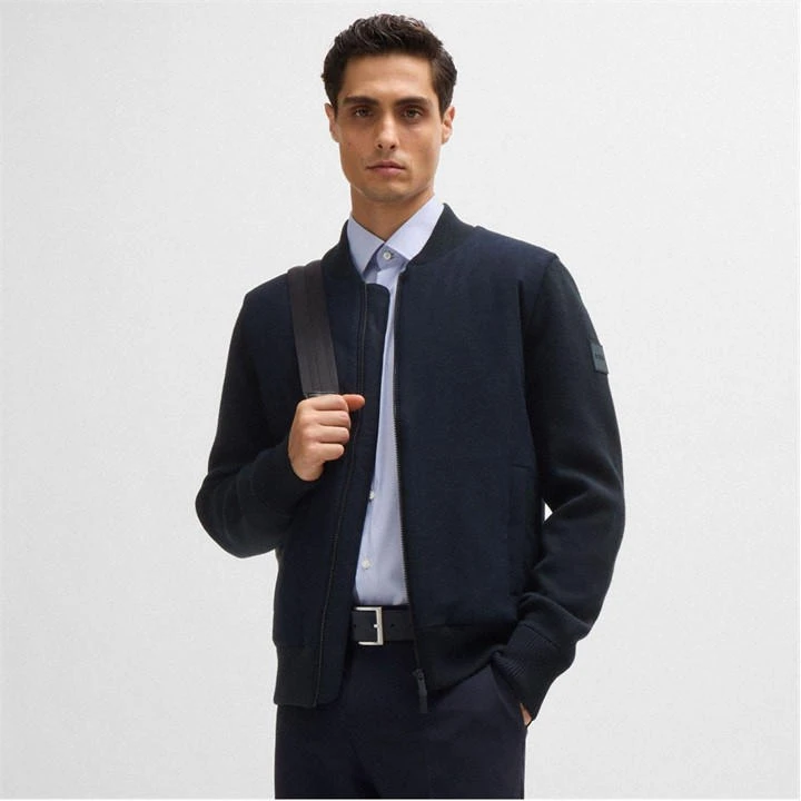 Boss P-Eflano Regular-Fit Knitted Bomber Jacket 3 Boss P-Eflano Regular-Fit Knitted Bomber Jacket
