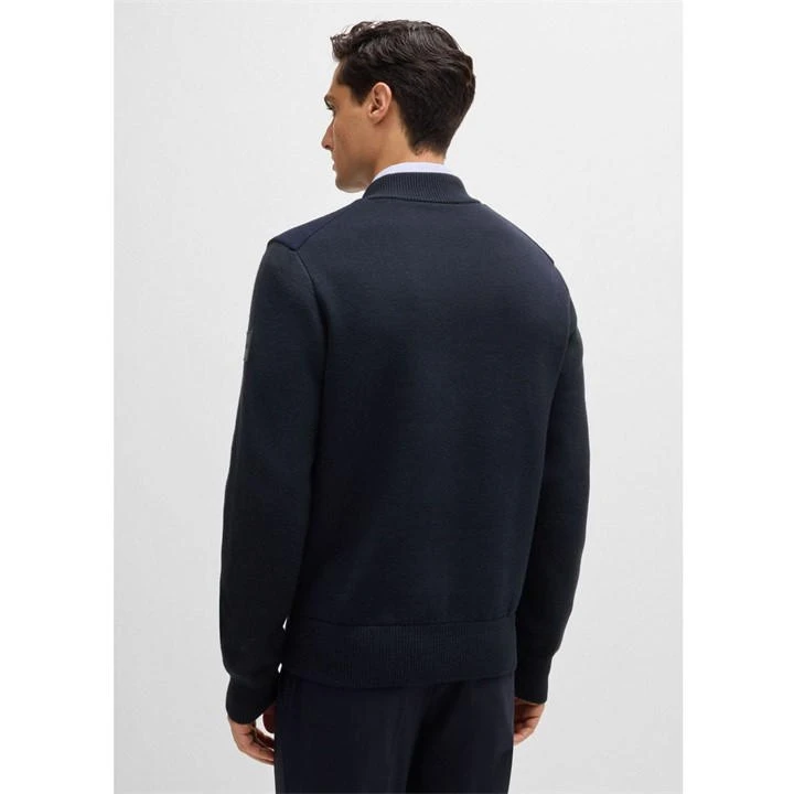 Boss P-Eflano Regular-Fit Knitted Bomber Jacket 4 Boss P-Eflano Regular-Fit Knitted Bomber Jacket - Image 2