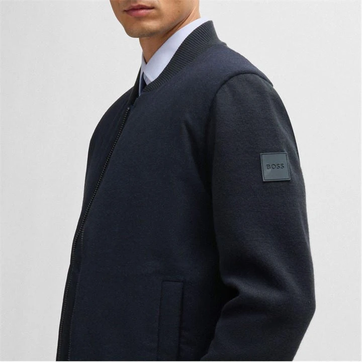 Boss P-Eflano Regular-Fit Knitted Bomber Jacket 5 Boss P-Eflano Regular-Fit Knitted Bomber Jacket - Image 3