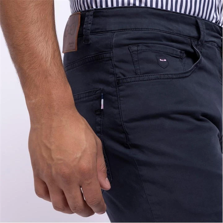 Eden Park Navy Blue Stretch 5 Pockets Trousers 6 Eden Park Navy Blue Stretch 5 Pockets Trousers - Image 4