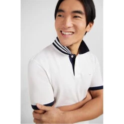 Eden Park White Pima Cotton Polo