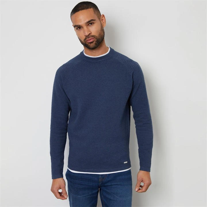 Threadbare Textured Mock T-Shirt Crew Neck Jumper 7 Threadbare Textured Mock T-Shirt Crew Neck Jumper - Image 5