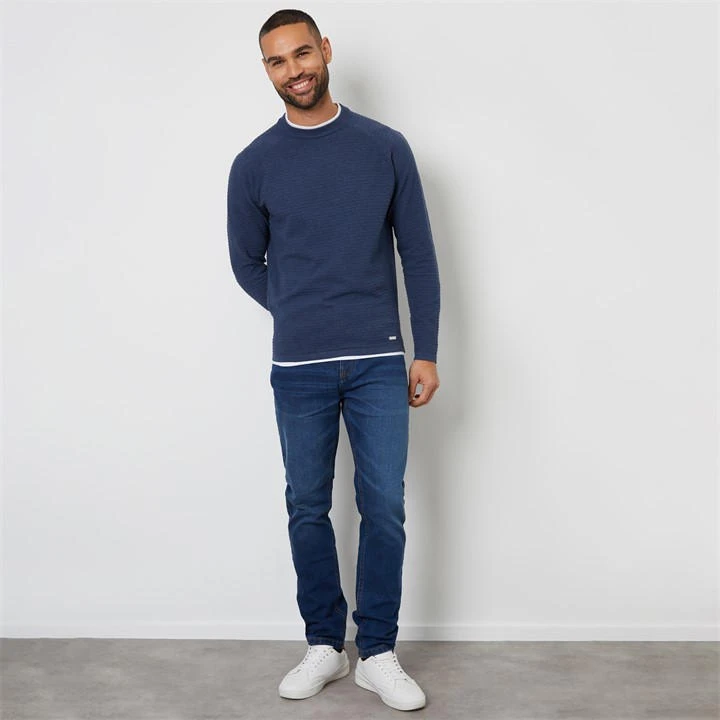 Threadbare Textured Mock T-Shirt Crew Neck Jumper 9 Threadbare Textured Mock T-Shirt Crew Neck Jumper - Image 7