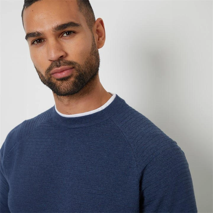 Threadbare Textured Mock T-Shirt Crew Neck Jumper 10 Threadbare Textured Mock T-Shirt Crew Neck Jumper - Image 8