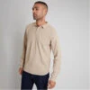 Threadbare Long Sleeve Textured Knitted Polo