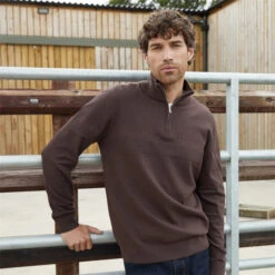 Threadbare Basket Stitch Detail Knitted Quarter Zip Jumper -House Of Fraser Shop 31524805 l