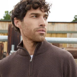 Threadbare Basket Stitch Detail Knitted Quarter Zip Jumper -House Of Fraser Shop 31524805 l a2