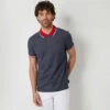 Threadbare Contrast Collar Cotton Jersey Polo Shirt