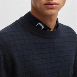 Hugo Scoult Grid Pattern Regular-Fit Sweater -House Of Fraser Shop 31751918 l a3