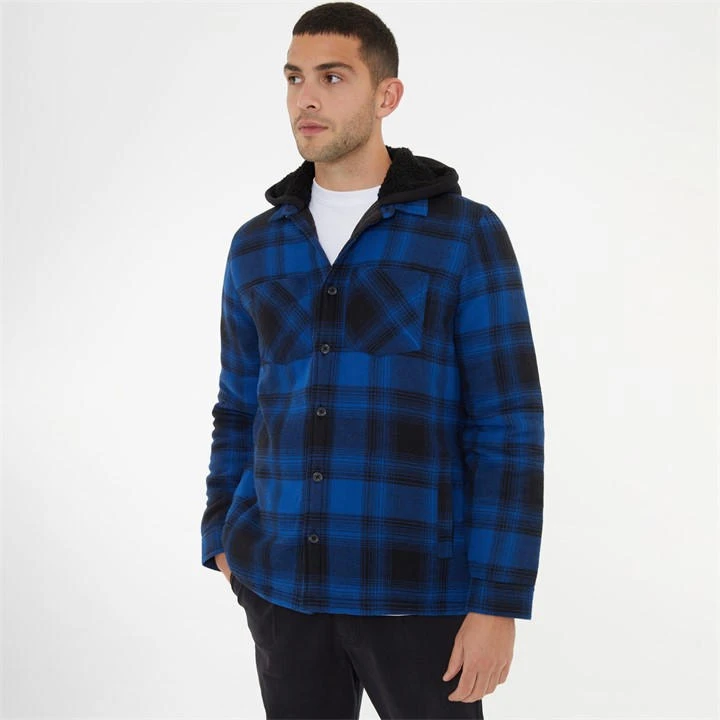 Threadbare Check Shacket With Borg-Lined Hood 3 Threadbare Check Shacket With Borg-Lined Hood