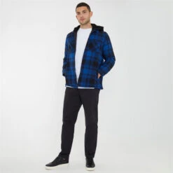 Threadbare Check Shacket With Borg-Lined Hood 9 Threadbare Check Shacket With Borg-Lined Hood -House Of Fraser Shop 31813018 l a2