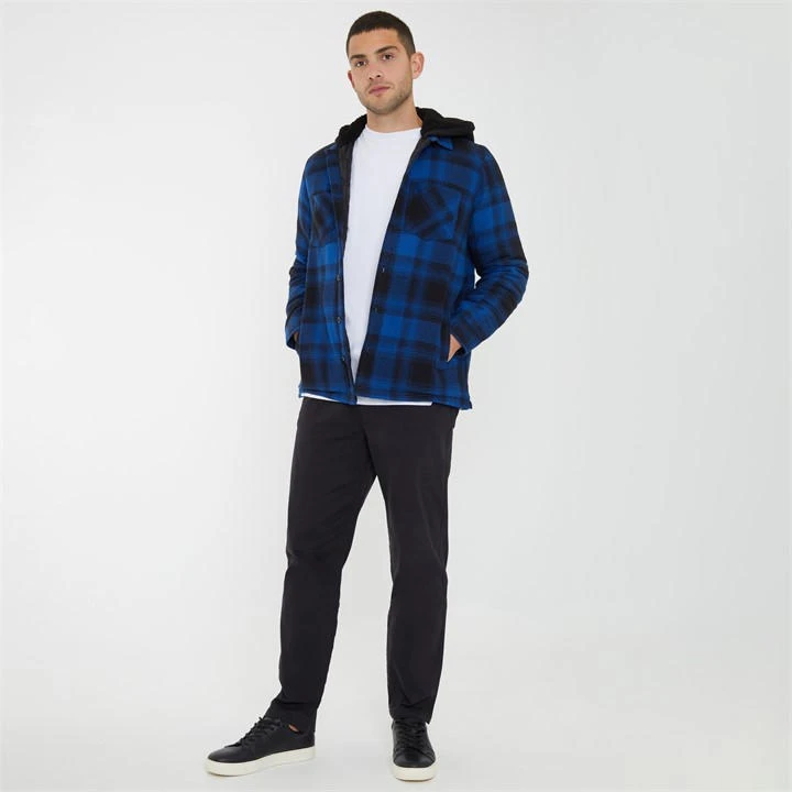 Threadbare Check Shacket With Borg-Lined Hood 5 Threadbare Check Shacket With Borg-Lined Hood - Image 3