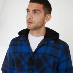 Threadbare Check Shacket With Borg-Lined Hood 10 Threadbare Check Shacket With Borg-Lined Hood -House Of Fraser Shop 31813018 l a3