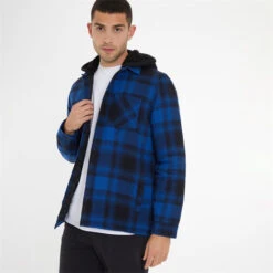 Threadbare Check Shacket With Borg-Lined Hood 11 Threadbare Check Shacket With Borg-Lined Hood -House Of Fraser Shop 31813018 l a4