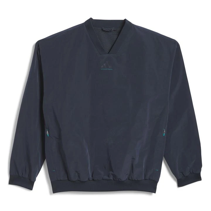 ADIDAS Basketball Woven Crewneck Sweatshirt Mens 3 ADIDAS Basketball Woven Crewneck Sweatshirt Mens