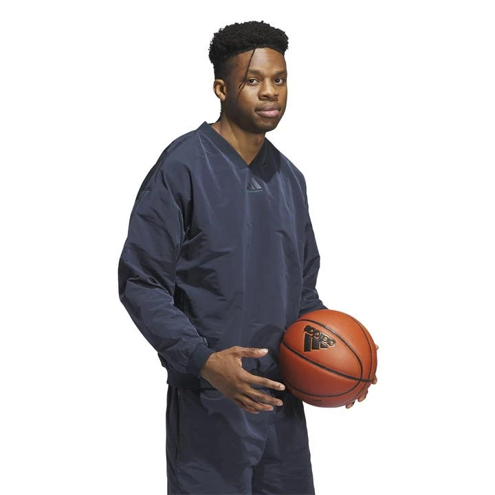 ADIDAS Basketball Woven Crewneck Sweatshirt Mens 9 ADIDAS Basketball Woven Crewneck Sweatshirt Mens - Image 7