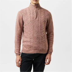 Threadbare Quarter Zip Cable Knit Jumper Mens -House Of Fraser Shop 32747405 l a2