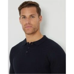 Threadbare Knitted Long Sleeve Polo Shirt Mens 9 Threadbare Knitted Long Sleeve Polo Shirt Mens -House Of Fraser Shop 32747818 l a3
