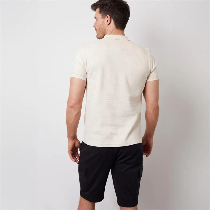 Threadbare Ottoman Rib Textured Cotton Polo Shirt 4 Threadbare Ottoman Rib Textured Cotton Polo Shirt - Image 2