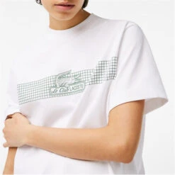 Lacoste Oversize Net Print Jersey T-Shirt -House Of Fraser Shop 32993201 l a3