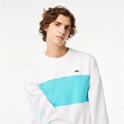 Lacoste Crewneck Colour Block Sweatshirt 9 Lacoste Crewneck Colour Block Sweatshirt -House Of Fraser Shop 33044569 l a1