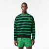 Lacoste Loose Fit 3D Print Striped Jumper