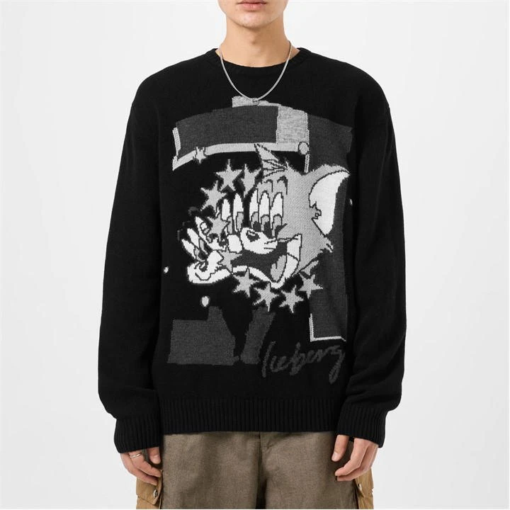 Iceberg Cartoon Graphic Knit Jumper 3 Iceberg Cartoon Graphic Knit Jumper
