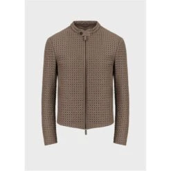 Emporio Armani Textured Biker Jacket 11 Emporio Armani Textured Biker Jacket -House Of Fraser Shop 50056404 l a10
