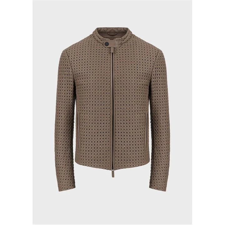 Emporio Armani Textured Biker Jacket 7 Emporio Armani Textured Biker Jacket - Image 5