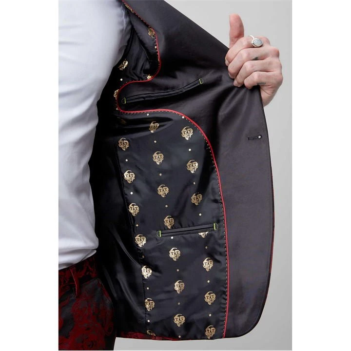 Ersat Skinny Fit Floral Tux Jacket 6 Ersat Skinny Fit Floral Tux Jacket - Image 4