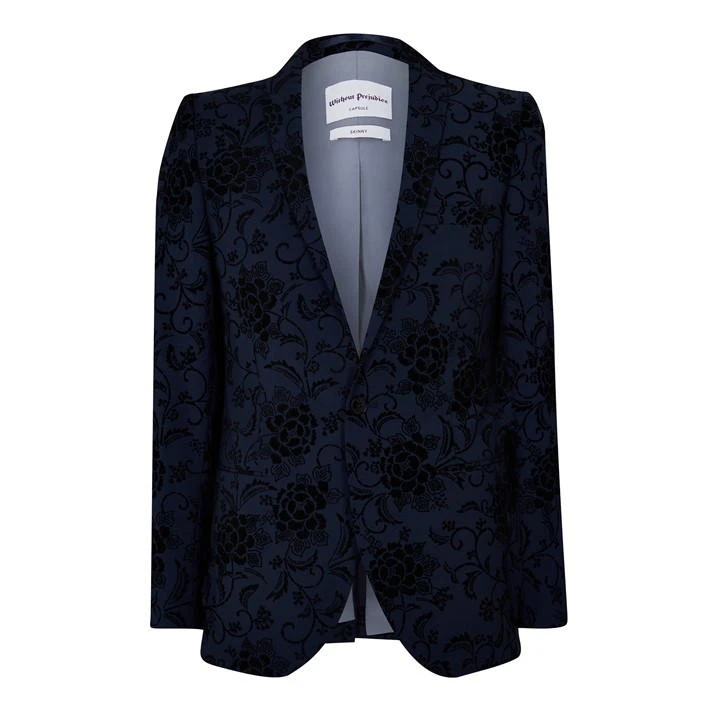Novello Skinny Fit Flocked Suit Jacket 3 Novello Skinny Fit Flocked Suit Jacket