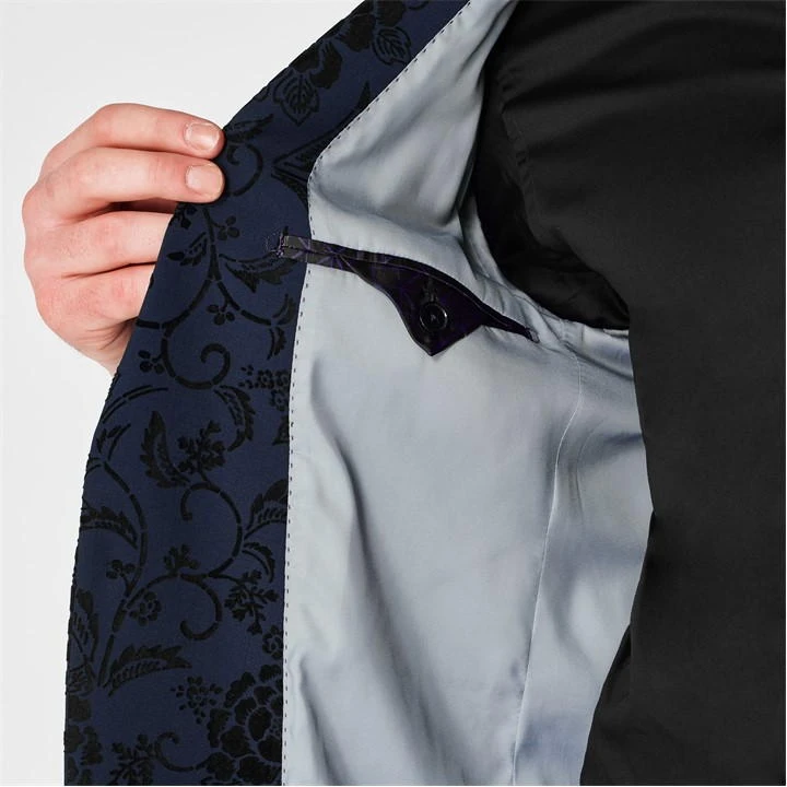 Novello Skinny Fit Flocked Suit Jacket 9 Novello Skinny Fit Flocked Suit Jacket - Image 7