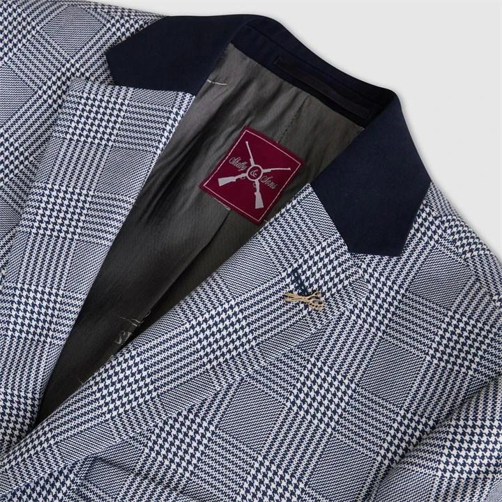 Exeter Slim Fit Grey Check Suit Jacket 5 Exeter Slim Fit Grey Check Suit Jacket - Image 3