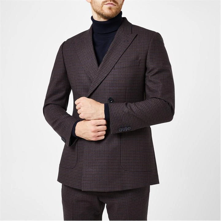 Torbay Slim Fit Burgundy Check Suit Jacket 4 Torbay Slim Fit Burgundy Check Suit Jacket - Image 2