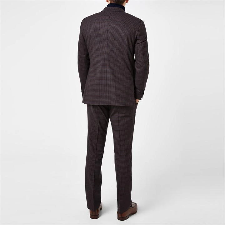 Torbay Slim Fit Burgundy Check Suit Jacket 5 Torbay Slim Fit Burgundy Check Suit Jacket - Image 3