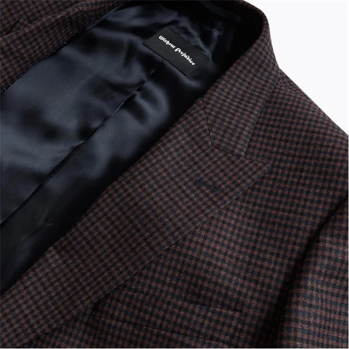 Torbay Slim Fit Burgundy Check Suit Jacket 8 Torbay Slim Fit Burgundy Check Suit Jacket - Image 6