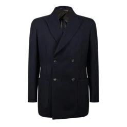 Bond Tailored Fit Navy Herringbone Suit Jacket