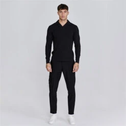 SikSilk Long Sleeve Polo Shirt Mens 9 SikSilk Long Sleeve Polo Shirt Mens -House Of Fraser Shop 54801203 l a2