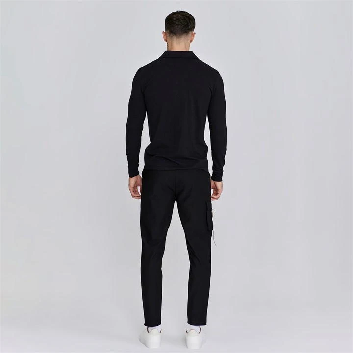 SikSilk Long Sleeve Polo Shirt Mens 7 SikSilk Long Sleeve Polo Shirt Mens - Image 5