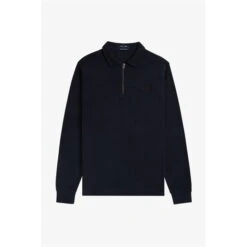 Fred Perry Waffle Quarter Zip Polo -House Of Fraser Shop 54833318 l a2
