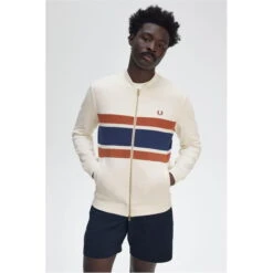 Fred Perry Panelled Full Zip Sweatshirt -House Of Fraser Shop 55012601 l a2