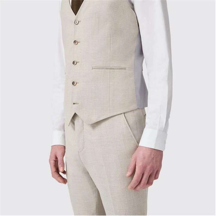 Beckford Slim Fit Check Waistcoat 4 Beckford Slim Fit Check Waistcoat - Image 2
