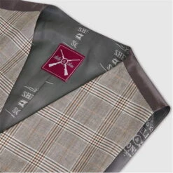 Jessop Slim Fit Light Green Check Waiscoat -House Of Fraser Shop 56039915 l a6