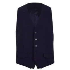 Kilburn Navy Slim Fit Waistcoat - Italian Fabric