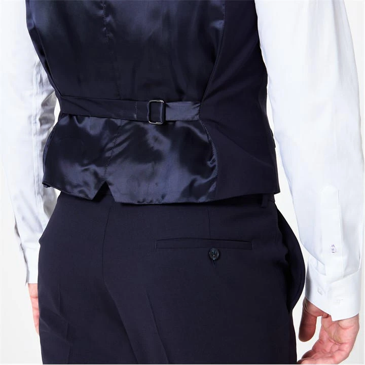 Kilburn Navy Slim Fit Waistcoat - Italian Fabric 7 Kilburn Navy Slim Fit Waistcoat - Italian Fabric - Image 5
