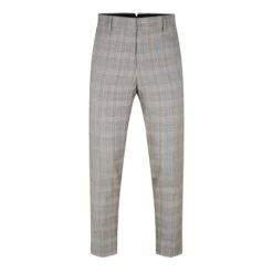 Jessop Slim Fit Light Green Check Suit Trousers
