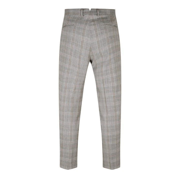 Jessop Slim Fit Light Green Check Suit Trousers 4 Jessop Slim Fit Light Green Check Suit Trousers - Image 2